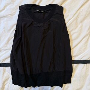 Athleta Black Ribbed-Hem Sleeveless Tank